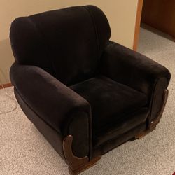 Black Velvet Art deco Club Chair