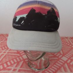 Patagonia Painted Fitz Roy Design Hat Cap Snapback Trucker Mesh Style