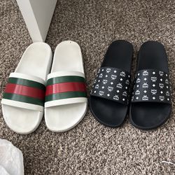 Gucci And Mcm Slides