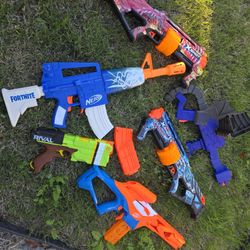 🎄🎁🎄Nerf Gun Bundle Fortnite - N STRIKE Shooters Lot Of 6 Toy GUNS (No Bullets) 