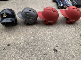 Baseball batting helmets