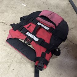 NRS dog K9 life jacket PFD red