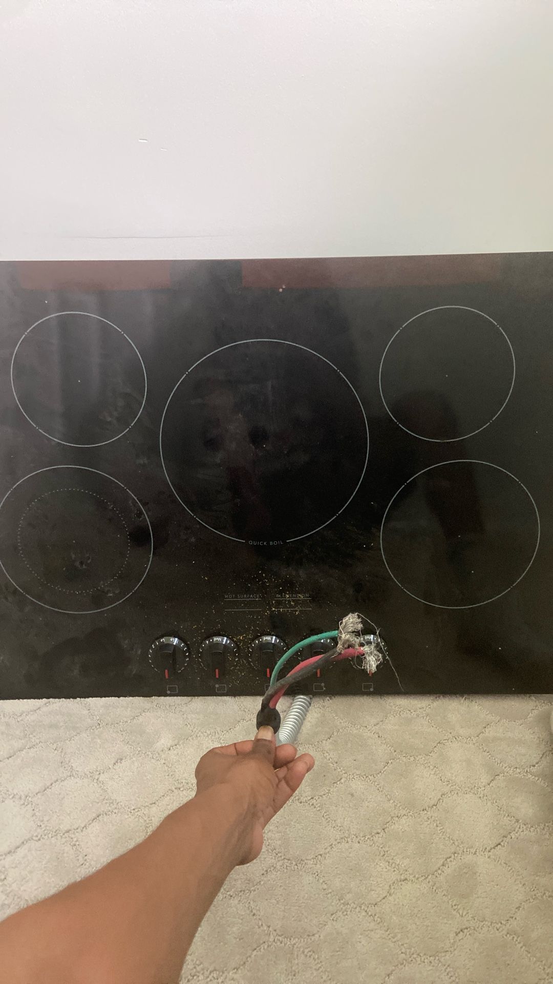 Brand New , Never Used 5 Burner Electric Glass Ceramic Stove Top.