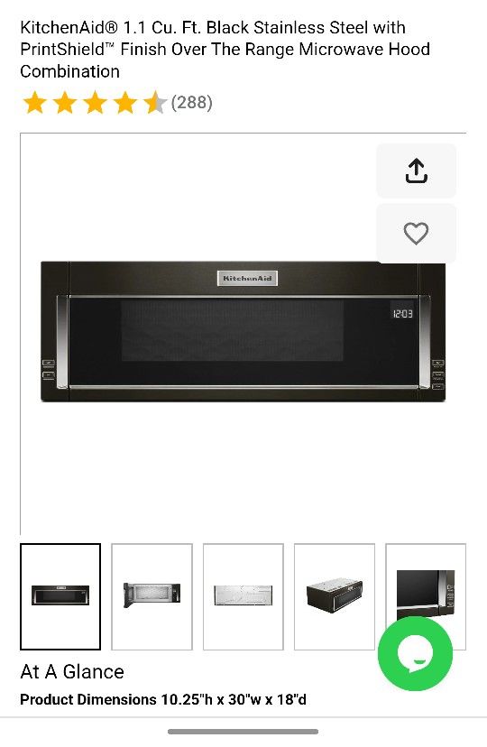 Low Profile Microwave Oven