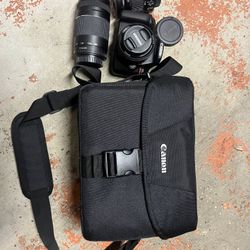 Canon EOS T6 W/ 3 Lenses 