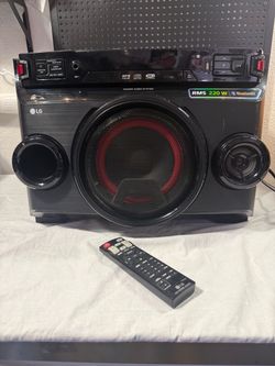 LG OM4560 XBOOM 220W Bluetooth CD USB Mini Hi-Fi Audio System With Remote