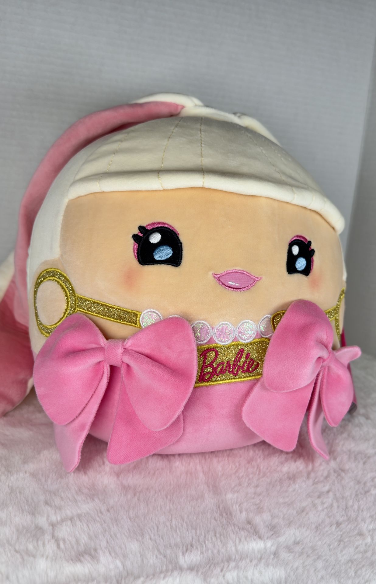 Rare Barbie Cuutopia Pink Squishy Plush 14 Inches. NWT