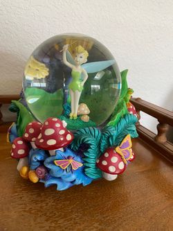 Vintage 90s Tinker Bell Snow Globe, Disney Store