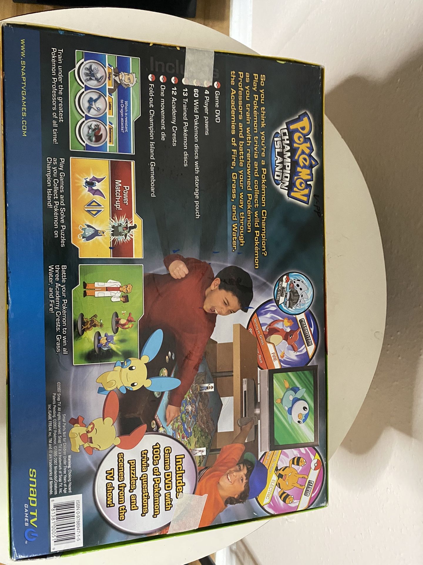 SnapTV Pokemon Champion Island DVD Board Game COMPLETE