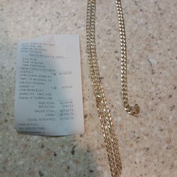 Cuban Chain Link And Cuban Bracelet 14k Gold