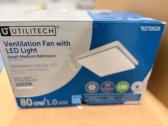 Utilitech White Decorative Lighted Bathroom Fan