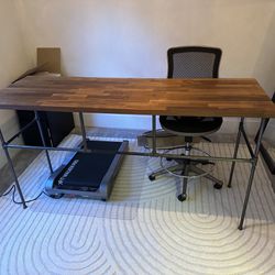 Custom Industrial Wood/Metal Desk