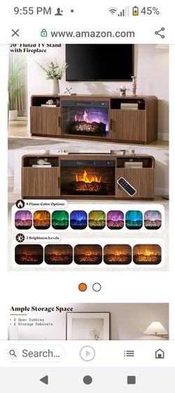 Tv stand with electric fireplace