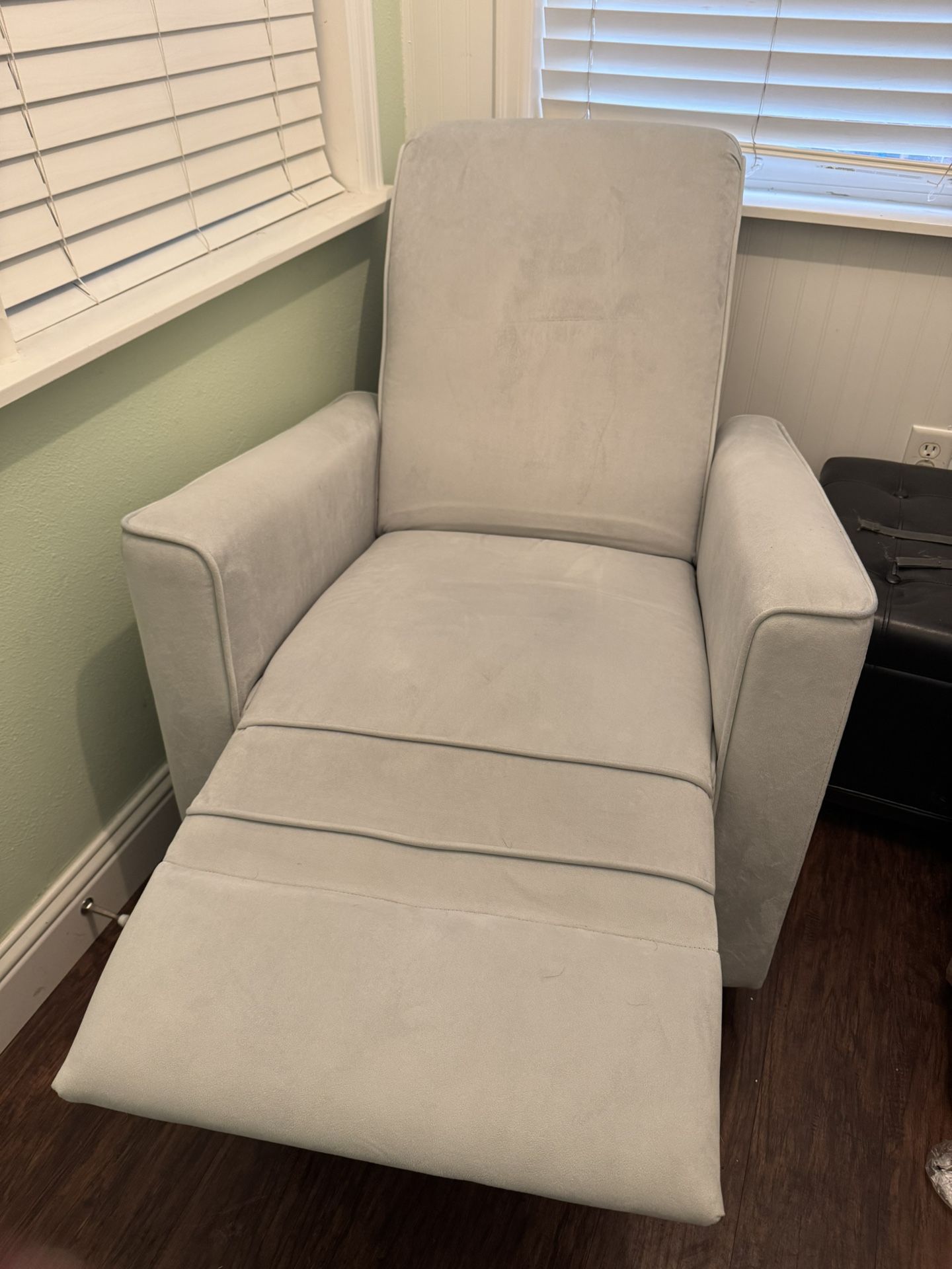 Evolur 360° Swivel Glider Rocking Chair, Grey