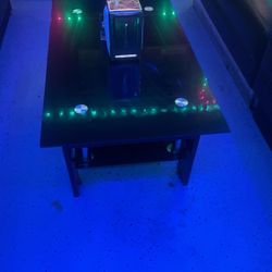 GLASS COFFE TABLE BLACK 