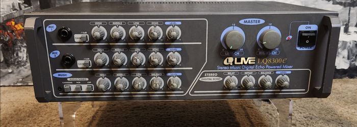 Master Model LQ8300E is a stereo powered mixer and amplifier