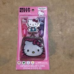 Hello kitty lip gloss and pouch
