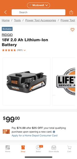 18V 2.0 Ah Lithium-Ion Battery