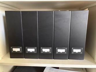 Set of 5 Black Magazine Holders Organizers