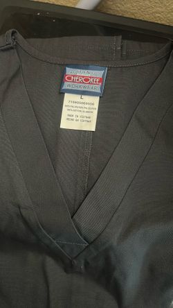 New Scrub Top Large Gray