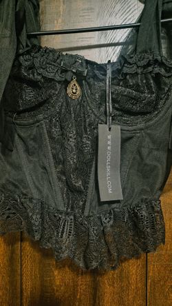 Dolls Kill Black Lace Corset Top