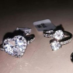 Rhodium plated rings