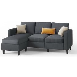 Dark Gray L Sofa 