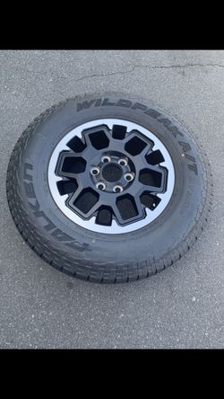1 Only - 265/70r18 6x5.5 6x139.7 Stock TRD Tacoma Tundra 4Runner Yukon Tahoe Wheel Rim New Falken Wildtraxx 100% Treads 2025 DOT Tire!!!!!!!!!!!!
