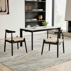 Dining Chairs Set of 2, Mid Century Modern Kitchen & Dining Room Chairs for Dining Room,Dining Table Chairs with Solid Wood Legs