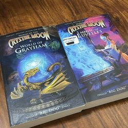 Epic Fantasy Books (2) Worlds Of The Crystal Moon BOTH Signed By Author Himself!!
