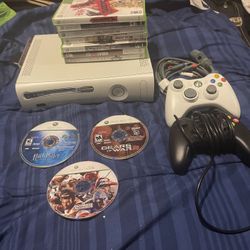 Xbox 360 Bundle . 10 Games , 3 Controllers 