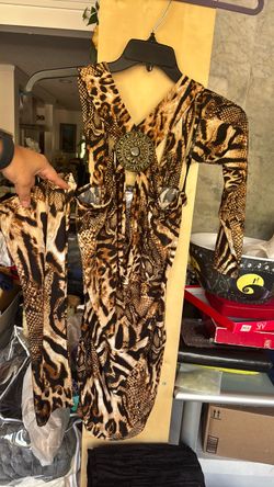 Venus mixed animal print mini dress size large