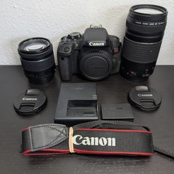 Canon T7i Camera + 2 Lenses