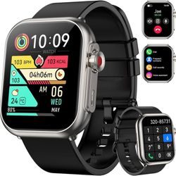 Smart Watch for Men Women, 1.85" HD Fitness Tracker (Answer/Make Call), 1000 mAh Battery