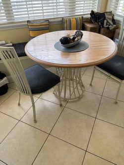 Iron & Wood Kitchen Table with chairs