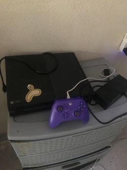 Xbox One Console with Purple Controller