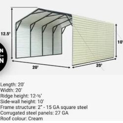 20 X 20 Still Frame Carport