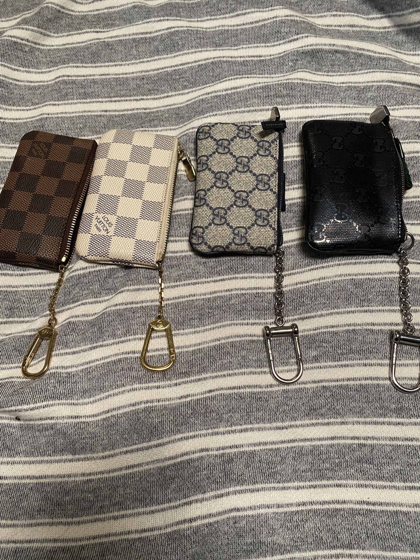 Louis Vuitton brown checkerboard coin bag