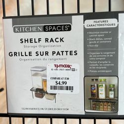 $5 🙂 Black Metal Shelf Rack KITCHEN SPACES