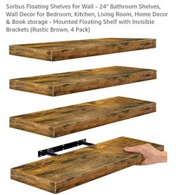 NEW FLOATING SHELVES FOR WALL 24"