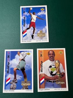 1993 World Cup Honorary Captain 3 Card set Jordan Gretzky Jackson