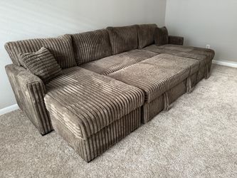 New Double Chaise Sleeper Sectional Sofa