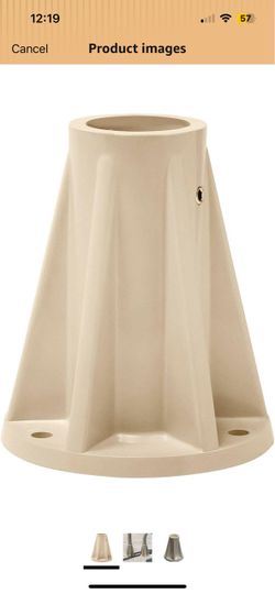 ONE Saftron 6" Beige Base for Surface mounting of Deck-to-Pool Rails