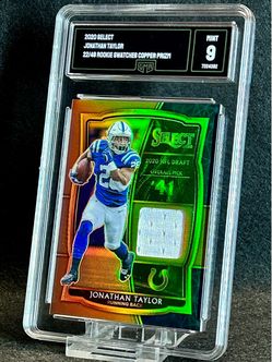 2020 Select 💥 Jonathan Taylor 💥 Rookie Swatches Copper Prizm 22/49 GMA 9 Mint 💎 - Indianapolis Colts