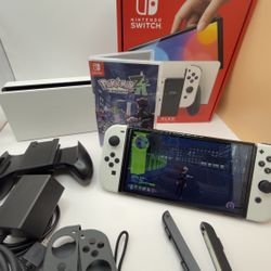 Bundle B (I only have one Nintendo switch oled but I made two different listings)   Includes:  ⭐️ NINTENDO SWITCH OLED WHITE ⭐️ WHITE JOY CONS  ⭐️ POW