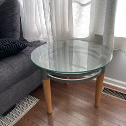 Glass Side Table 
