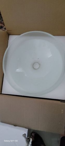 Sink bowl with waterfall faucet