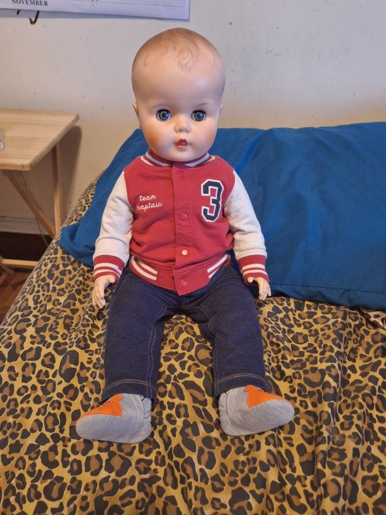 Vintage Sleepy Eye Doll 25 Inches Tall Full Plastic Body