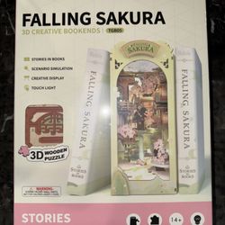 Rolife® Falling Sakura DIY Book Nook Shelf Insert Kit
