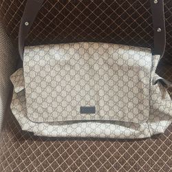 Gucci-GG Supreme canvas diaper bag